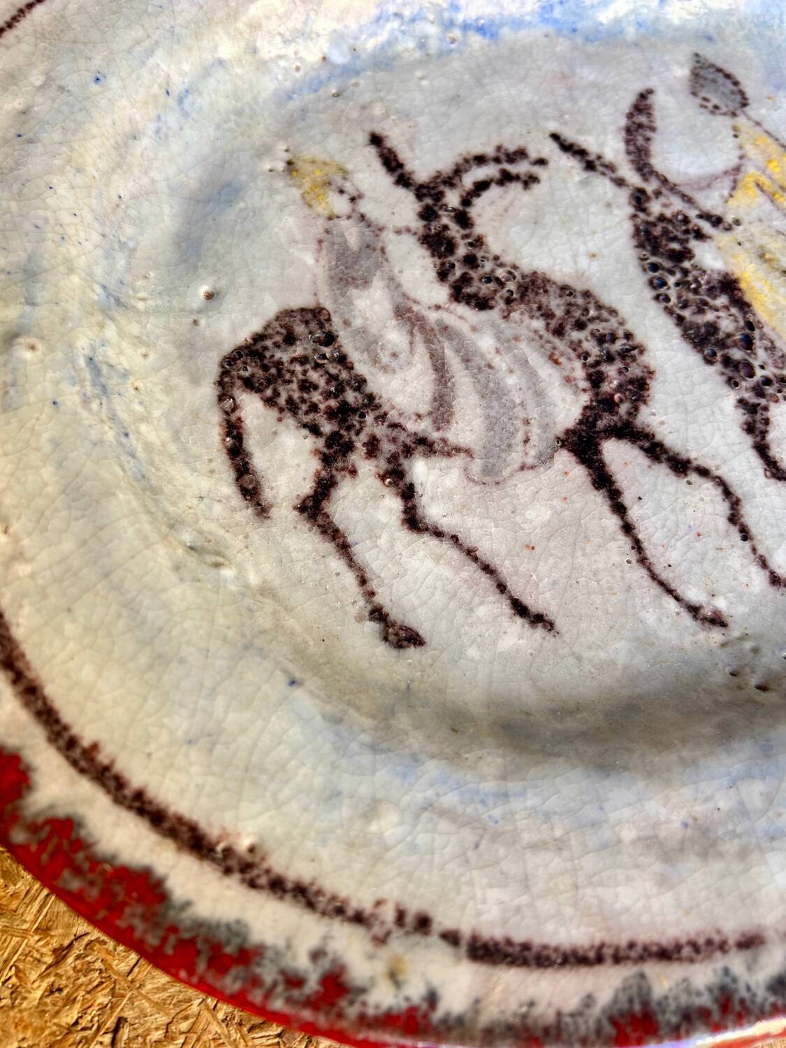 Large ceramic platter by Eugenio Patarino (Italy)