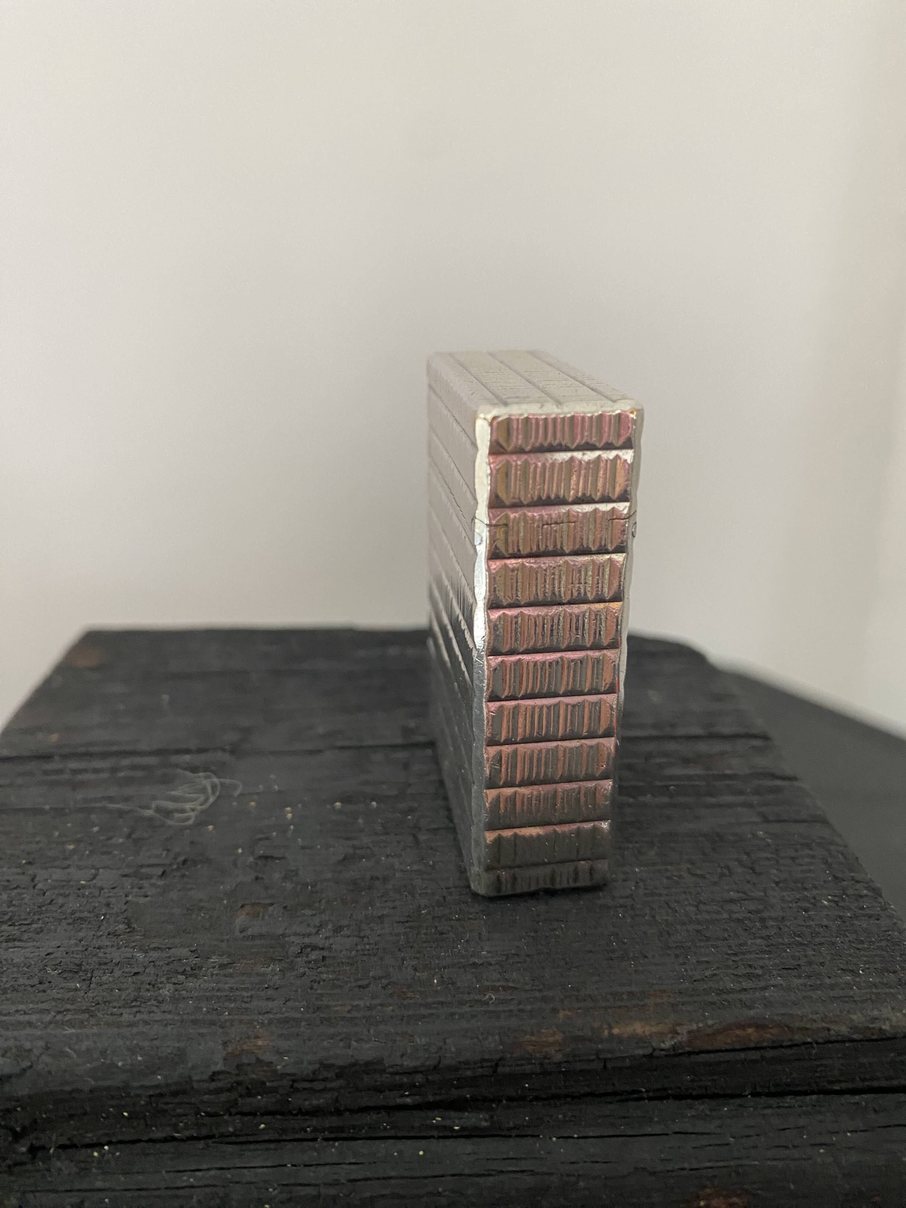 St dupont silver-plated lighter with box