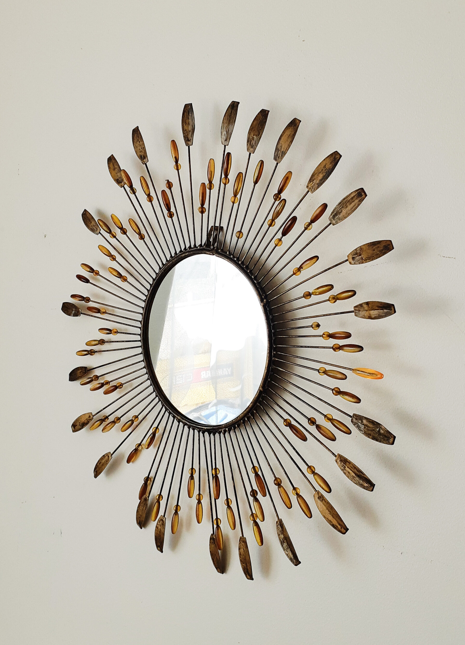 Metal sun mirror