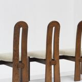 Vintage brutalist dining chairs, set of 6