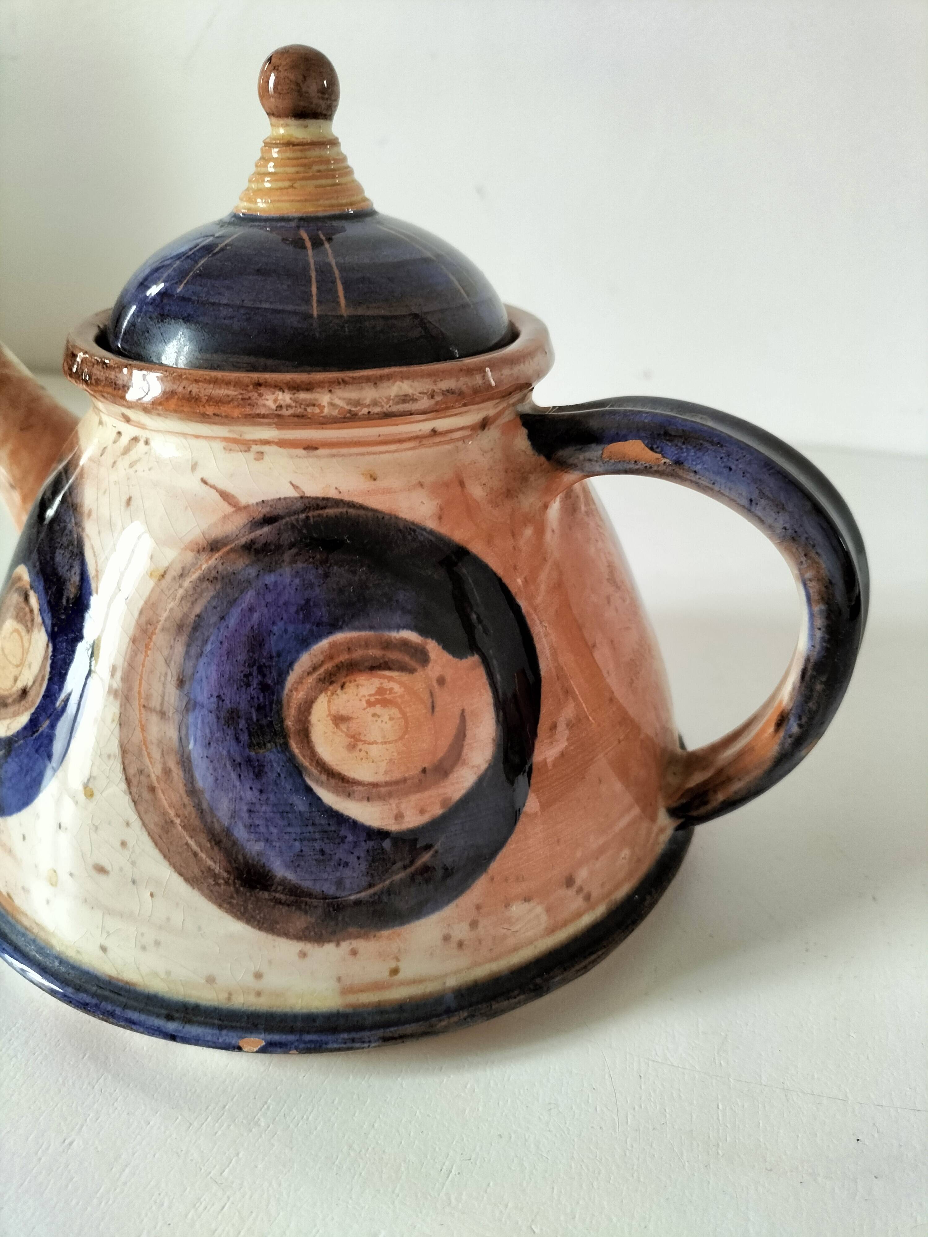 Red earthenware teapot