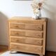 Commode vintage rénovée, chêne blond, pieds compas, années 50 60