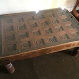 Indian coffee table and two stools