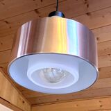 Wide staff luchten pendant lamp in glass and metal, germany, 1980s