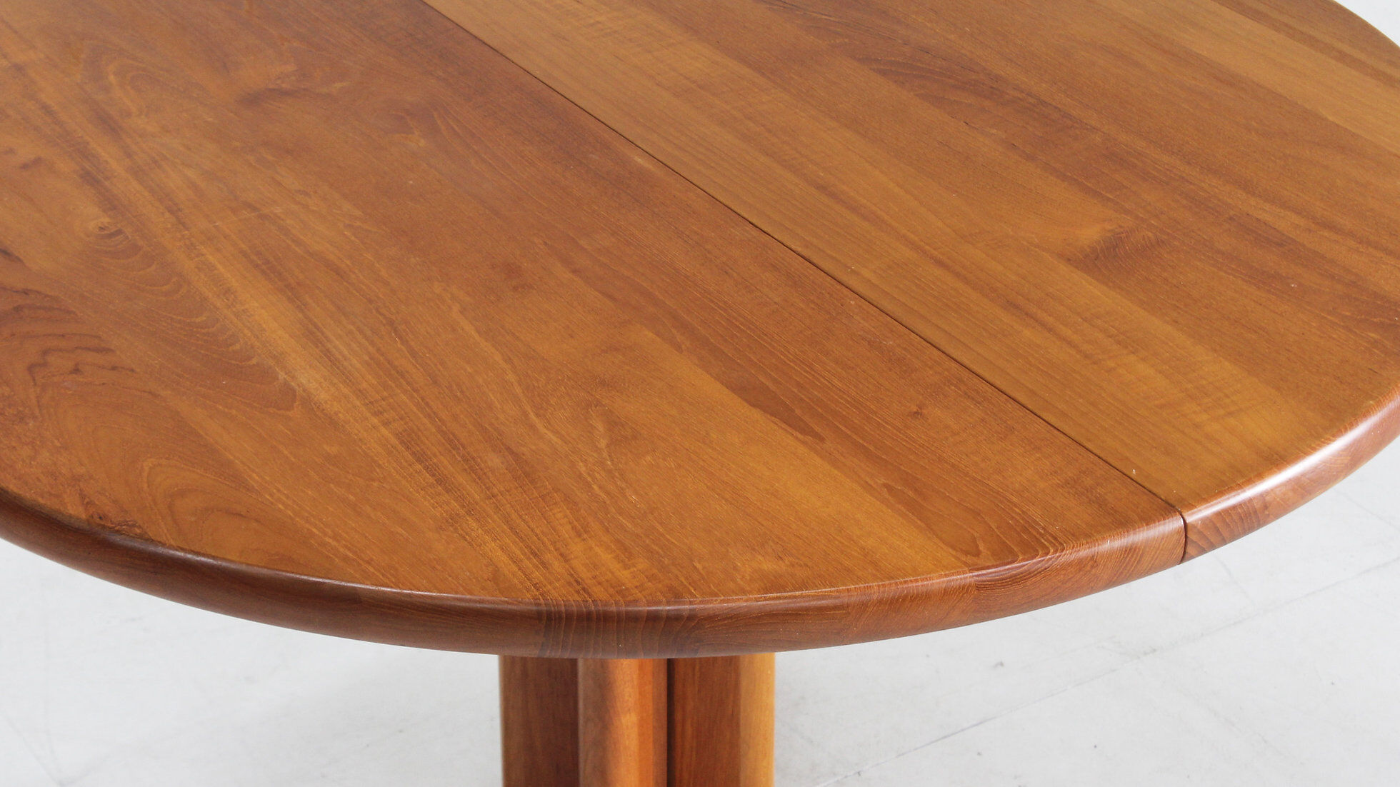 Vintage Danish round extendable dining table 1960s