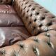 Canapé chesterfield en cuir vintage