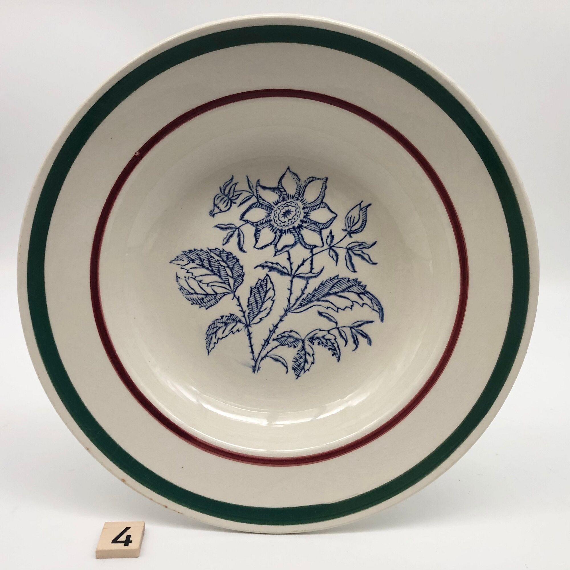 6 hollow plates "Gien" model Amilly