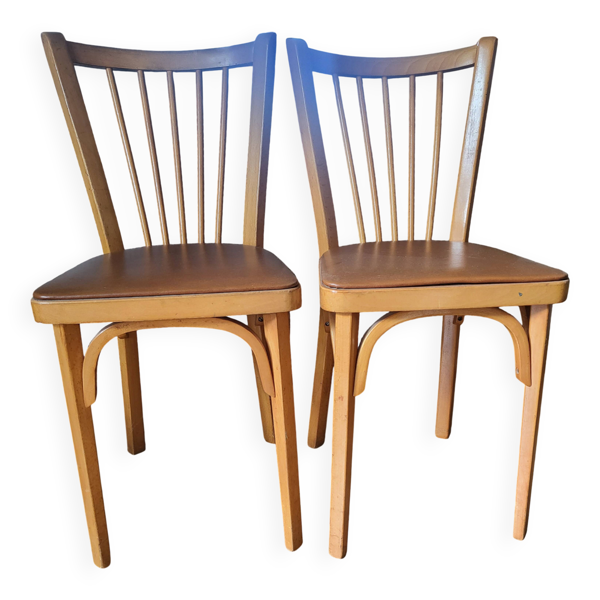 Paire de  chaises bistrot Baumann