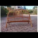 Vintage rattan basket bed 1 place
