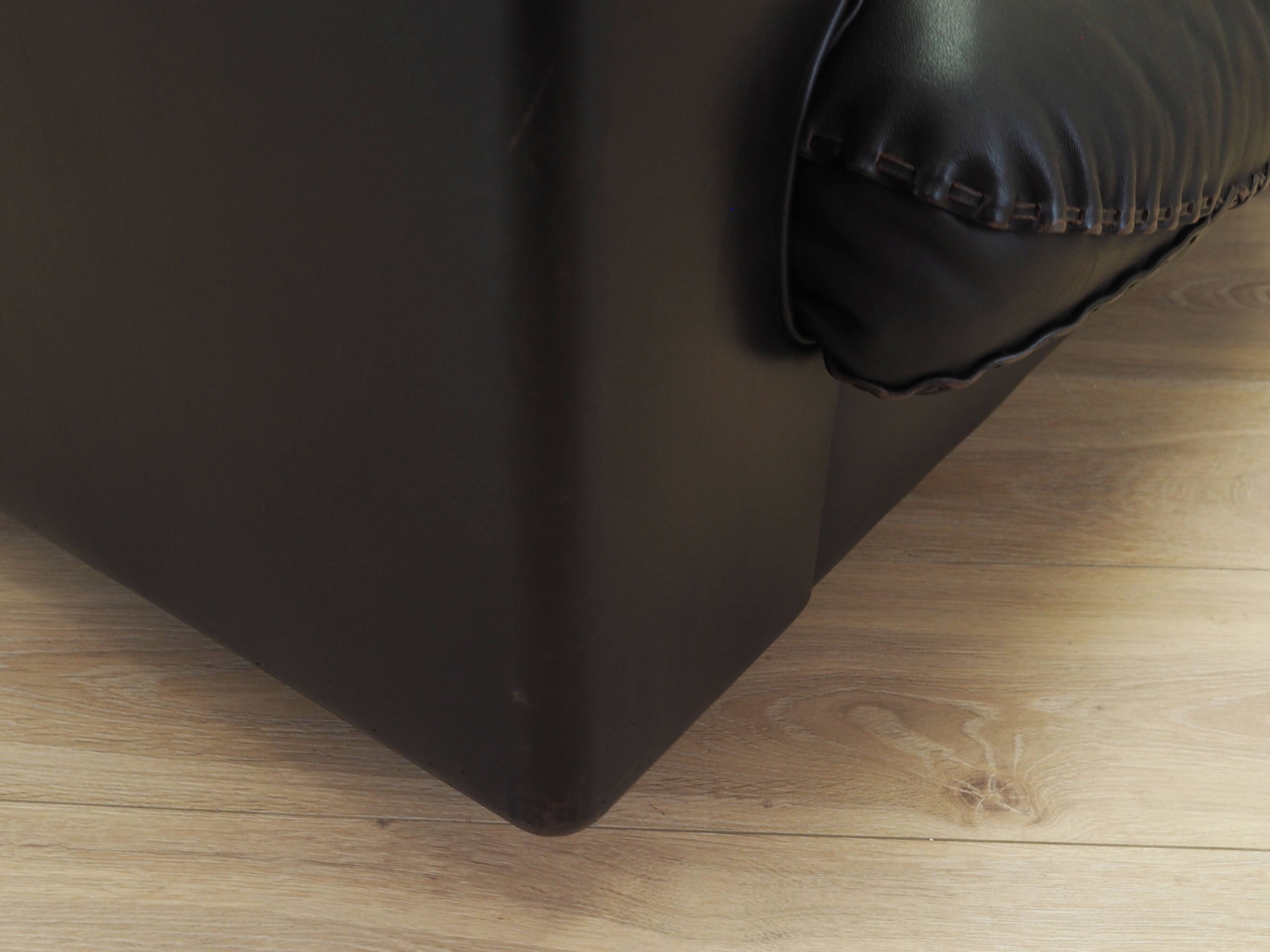 Brown leather sofa, Swiss design, 1970s, manufacture: De Sede