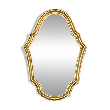 Small antique wall mirror in gilded resin – rocaille style