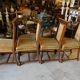 Series of 4 solid oak chairs from the end of the 19th century