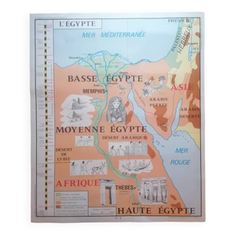 Ancienne affiche Rossignol l'Égypte Antique-Les premières civilisations