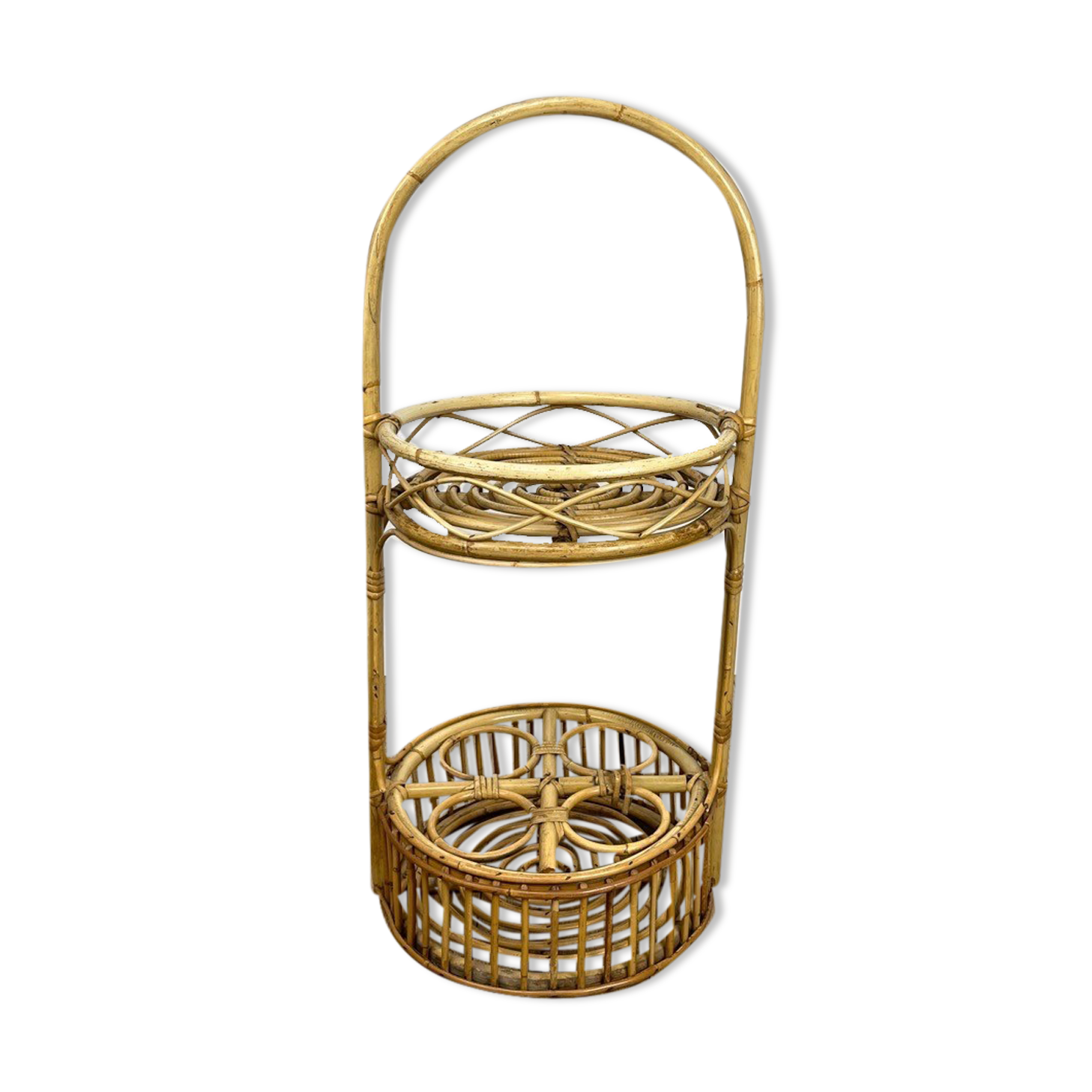 Rattan bottle holders from the 60s