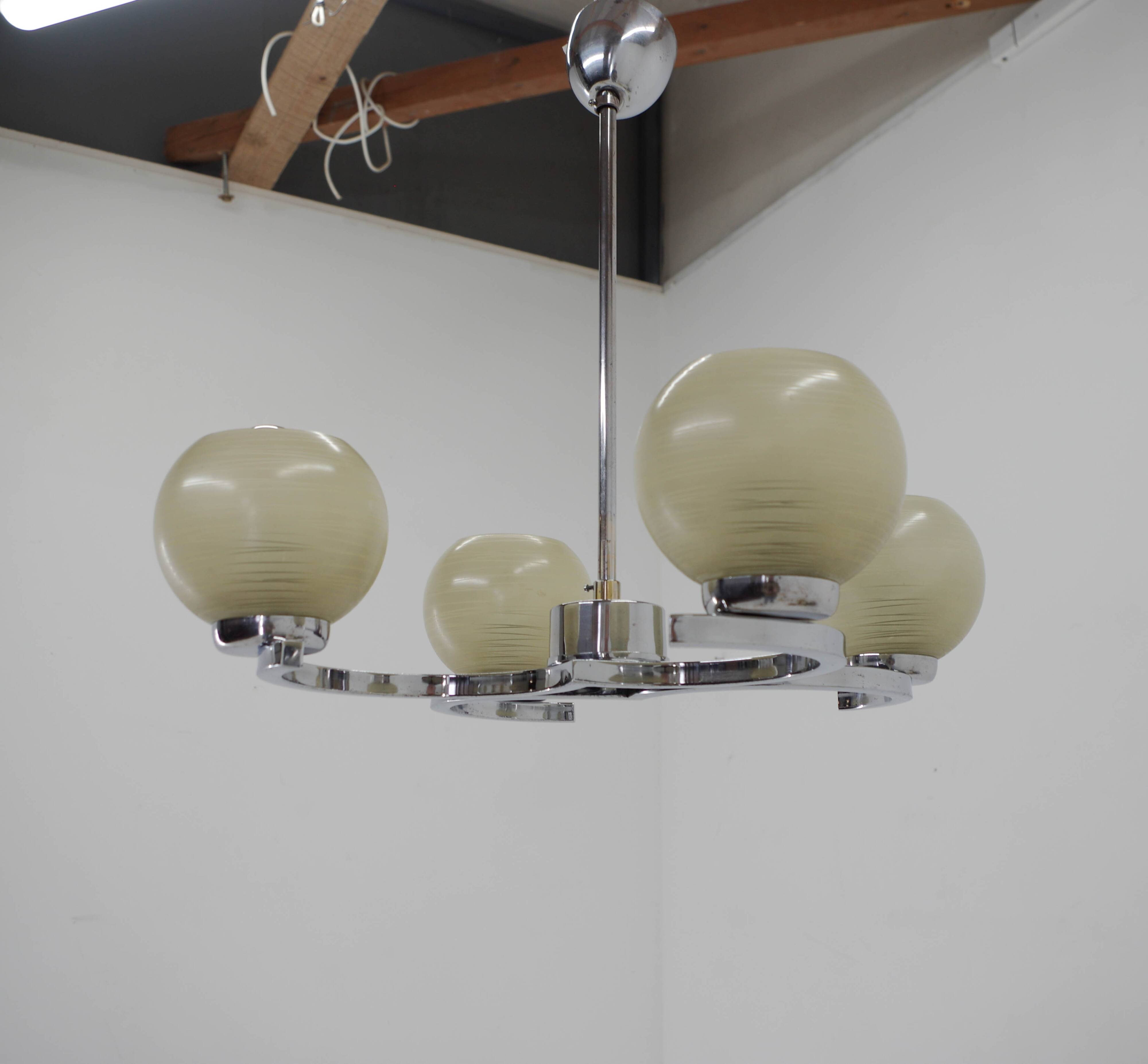 Mid-Century Chandelier by Napako, 1950s, Restored