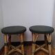 Pair of rattan stools, Maison Drucker