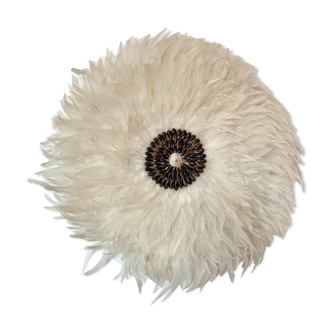 Juju hat white center brown shell