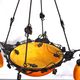 "DAUM Nancy" chandelier in glass paste & wrought iron - Art Nouveau early 1900'