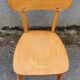 Bistro chair blond wood, signed, numbered, vintage, 50s