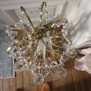 Large butterfly chandelier in glass and gilded metal - Louis XV style
