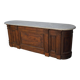 Antique Shop Counter / Kitchen Island in Dutch Pine and Marble, 19th Century