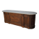 Antique Shop Counter / Kitchen Island in Dutch Pine and Marble, 19th Century