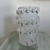 White slip ceramic vase, Italy, 1980s