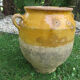 Old confit pot in yellow glazed terracotta nineteenth century