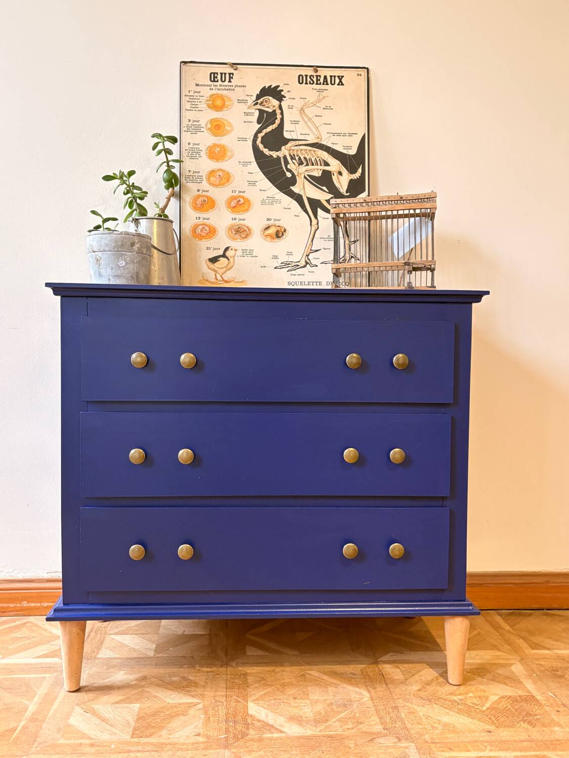Night blue chest of drawers