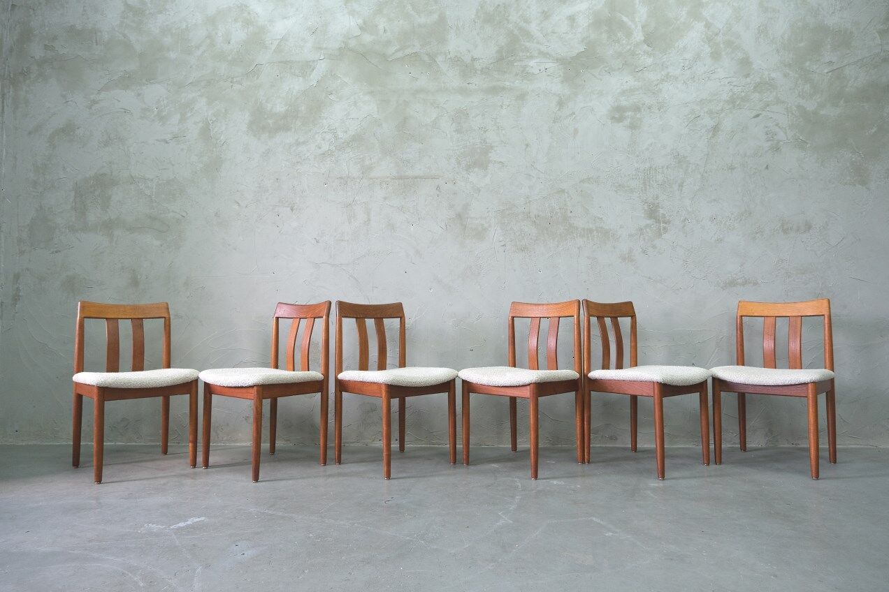 Mid-century teak dining chairs from Vamdrup stolfabrik, 1960s, set of 6