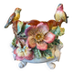 Cache pot, barbotine aux oiseaux