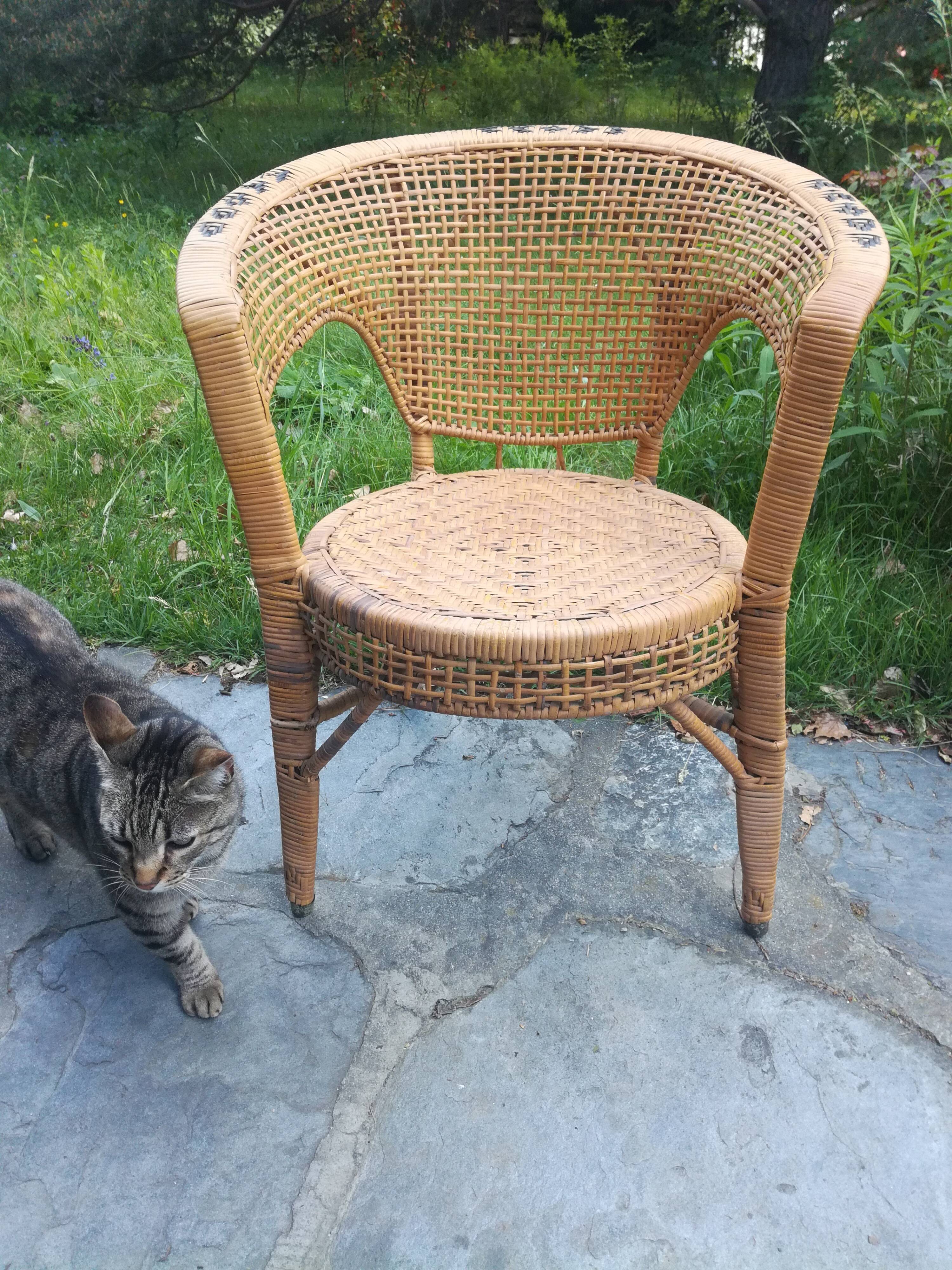 Rattan armchair