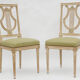 Série de 4 chaises à dossier lyre