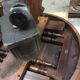 Table round central leg extensions oak end 19 th
