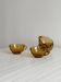 4 vintage amber glass cups
