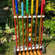 Vintage wooden croquet game