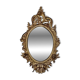 Large oval gold mirror, Louis XV rococo style, late 19th century, 114 x 66 cm.
