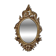 Large oval gold mirror, Louis XV rococo style, late 19th century, 114 x 66 cm.