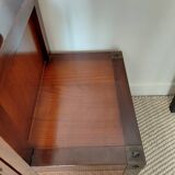 Small vintage Roche Bobois piece of furniture in Asian-style wood.