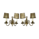 Pair of Dutch brass wall light