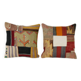 Set of 2 vintage Turkish cushion covers 51x51 cm