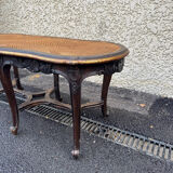 Superb antique piano bench from the late 19th century, Louis XV style