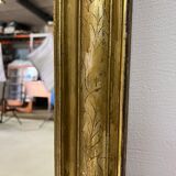 Louis Philippe 1850 mirror, chiseled, gilded with gold leaf
