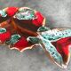 Vallauris compartmentalized dish fish shape polychrome ceramic 47 cm