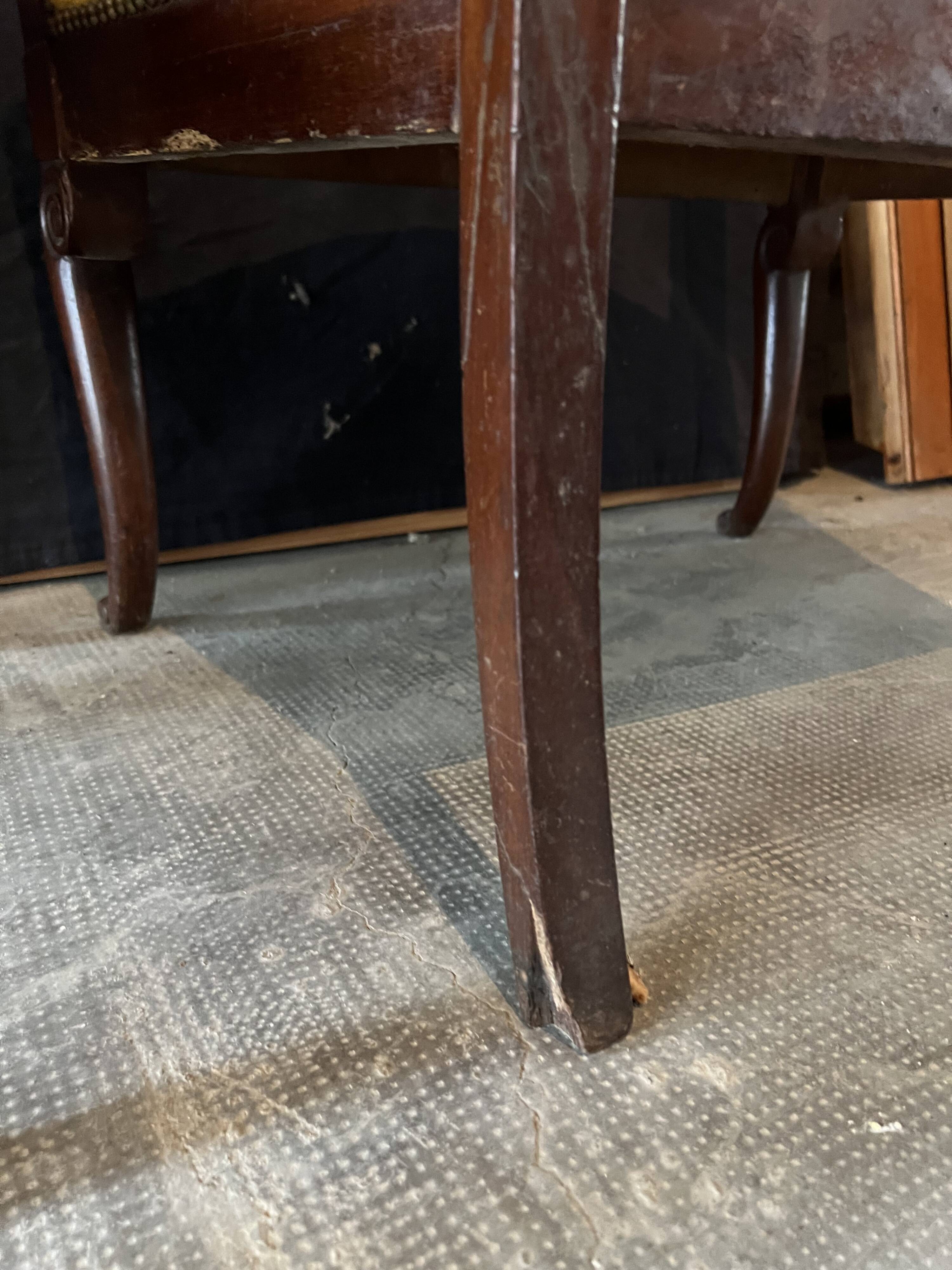 Pair of empire armchairs