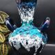 Vallauris vintage iridescent blue fat lava vase?
