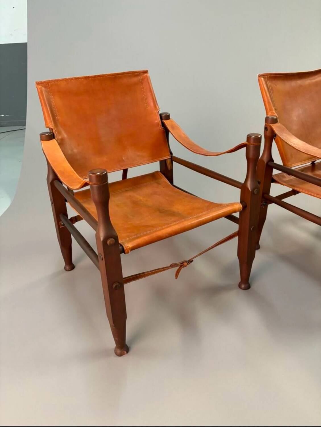 Pair of Safari armchairs
