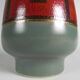 German vase in red and green ceramic, 1960s