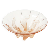 Coupe francaise art deco 20s 30s en verre rose 1920 1930
