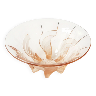 French art deco cup 1920s 1930s in pink glass